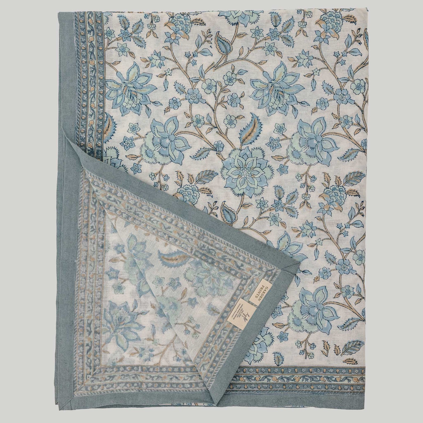 Flora Hand Block Printed Table Cloth