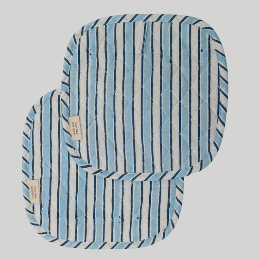 Meadow Stripe Quilted Cotton Pot Holder